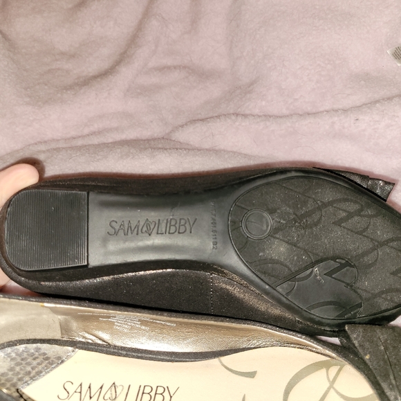Size 7 Black Metallic Flats with Studs! - Picture 5 of 8